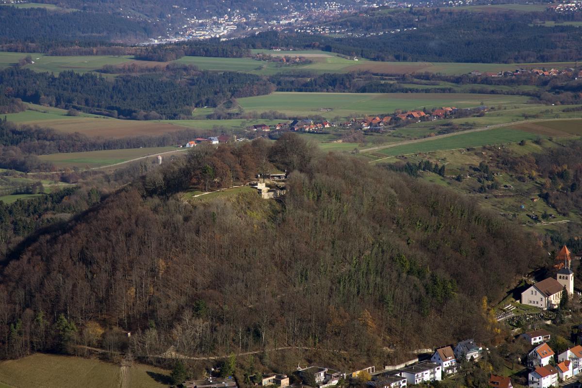 Luftansicht des Hohenstaufens