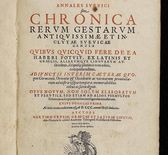 "Annales suevici" von Martin Crusius, 1595