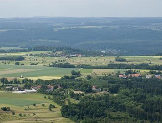 Luftansicht des Hohenstaufen