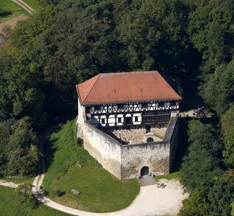 Luftaufnahme von burg Wäscherschloss