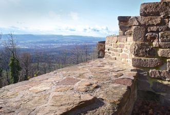 Ruines du château de Hohenstaufen, Vue aérienne